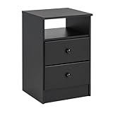 Prepac Astrid 2-Drawer Nightstand, Black