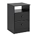 Prepac Astrid 2-Drawer Nightstand, Black