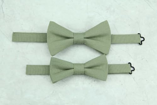 Image of Mens Solid Linen Ties - Slim Pattern Necktie for Men Wedding Groomsmen