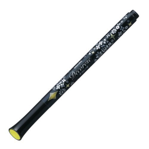 Sakura Ballpoint Pen for Decoration, Decorese Glitter, Yellow (DB206