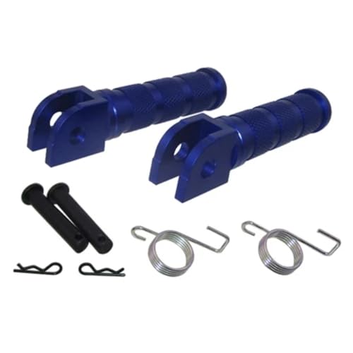 POLOFZFGKZ Für Y&AMAHA MT01 MT07 MT09 R15 R25 R3 T-MAX FZ1 FZ6 FJ09 Tracer TDM 900 XJR Motorrad-Fußrasten Vorne Motorrad Fußstütze Pedale(Blau)