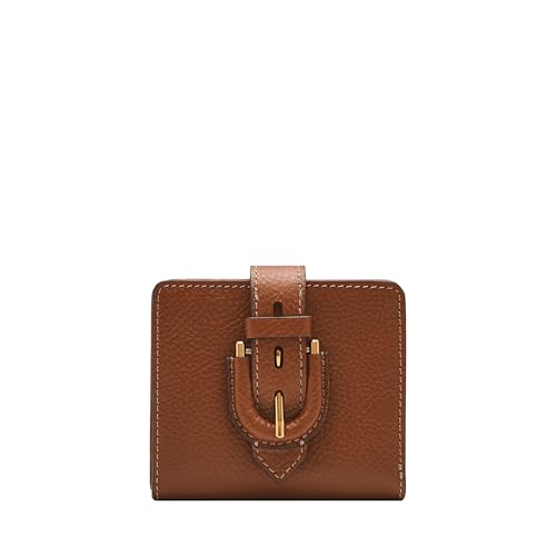 Image of Fossil Women's Harwell Small Tab Bifold Wallet, Black /Leopard Haircalf, One Size