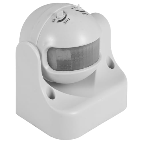 Uikdjgu Sensor de Movimiento Infrarrojo PIR AC110V-220V Detector de Movimiento Interruptor Ajustable para MúLtiples Escenarios Interiores y Exteriores