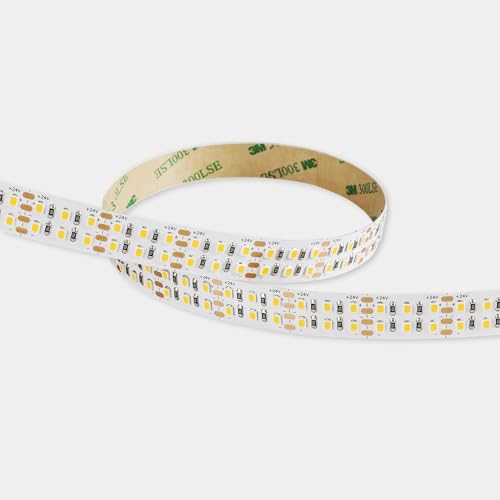 LEDS·C4 Striscia LED ON Advanced Double LED 96 per interni, bianco caldo 3000K, CRI 90, 7647LM, IP20, ideale per soffitto o parete in cucina, ufficio, soggiorno