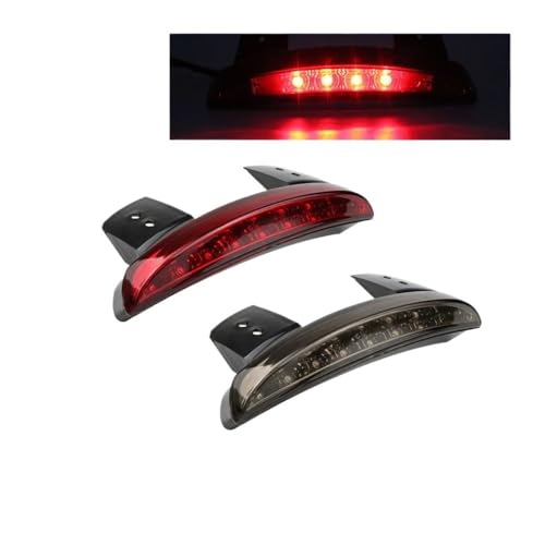 Feu stop arriere a LED bicolore rouge pour modification de moto