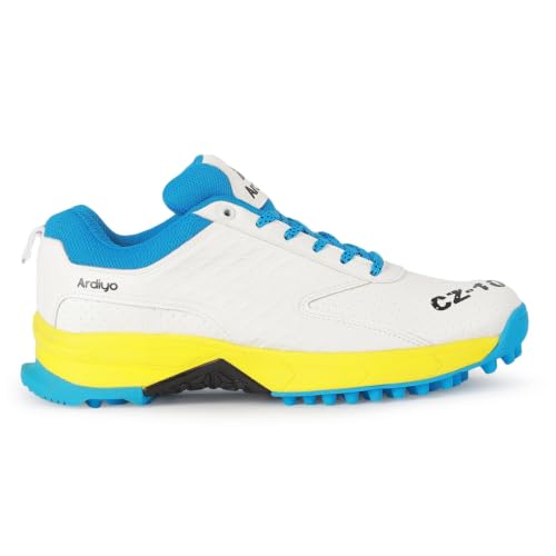 ARDIYO Cricket Shoes with Rubber Molded Studs Yellow - Image 5