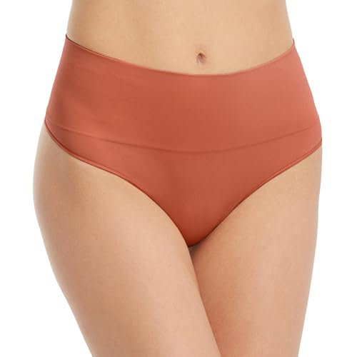 Image of SPANX SPANXshape Everyday Shaping Thong - Core Control Shapewear Underwear - Invisible Under Clothes - Seamless Design