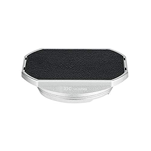 JJC LH-JXF50S Silver Metal Lens Hood compatible with Fujifilm FUJINON LENS XF 50mm F2 R WR