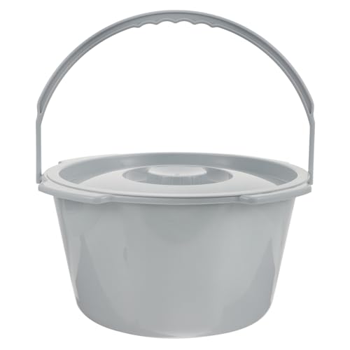 UTHCLO 蓋付きハンドル付き大人用尿器 夜間用トイレバケツ 高齢者用便器 ポータブル小便器 丈夫なプラスチック製