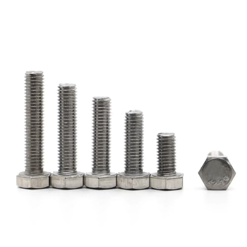 VirtuWard A2-70 304 ステンレス鋼ボルト M3 M4 M5 M6 M8 M10 M12 メートル法外六角六角頭ネジ DIN933(25mm,M8 5pcs)