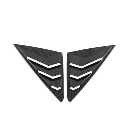 Compatible For Honda Civic Hatchback 2023 2024 Carbon Fiber Car Rear Window Louver Shutter Cover Trim Side Vent Frame Trims Accessories