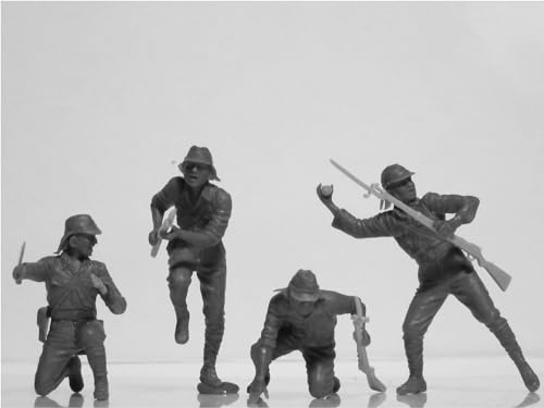 Kit Modelo Plástico ICM Japón Infantería 4 Figuras 1:35 miniatura 3