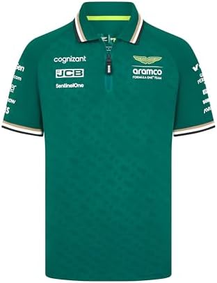 Aston Martin F1 Men Aston Martin F1 2024 Men's Team Polo Shirt Green Polo Shirt