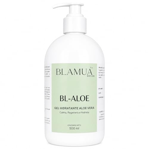GEL ALOE VERA HIDRATANTE BLAMUA 500ml – Calma, Regenera e Hidrata la Piel – Ideal Post-Depilación, tras Afeitado o Exposición Solar