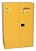 Eagle 90 Gallon Steel Flammable Liquid Storage Cabinet, 2 Shelves, 2 Self-Closing Doors for Gasoline Storage, Yellow,?9010X