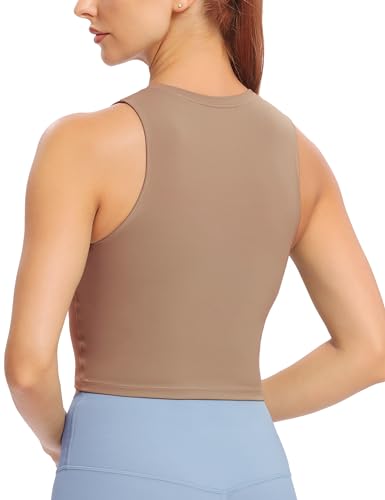 Image of Natural Feelings Nudi Sports Bras for Women Removable Padded Yoga Tank Tops Sleeveless Fitness Workout Crop Tops