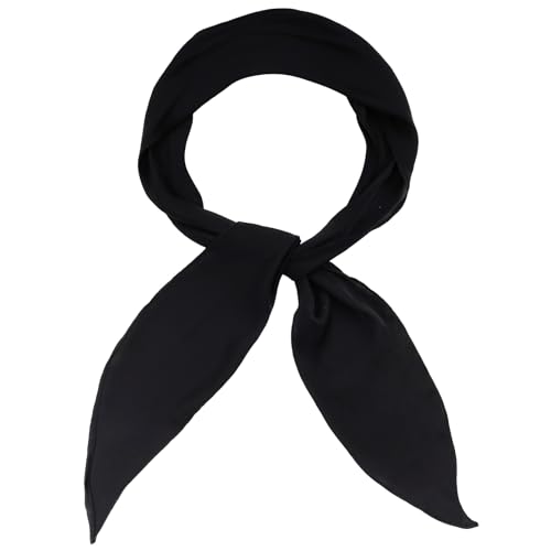 Long Satin Neckerchief Solid Color Skinny Scarf Necktie Ribbon Neck Scarf for Women Girls Halloween Costume Party Accessory