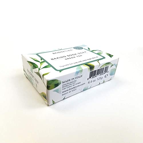 Bodipure Green Tea Bar Soap - Refreshing And Moisturizing Soap For Face And Body - With Olive Oil And Baking Soda 4.4 Ounces, 3 Bars #TOP4