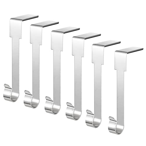 ARCHCRTC Christmas Stocking Holders Mantel Hook Hangers Fireplace Hooks Hanger Christmas Stocking Hook Fireplace Hanger Grip for for Christmas Party Decorations (Silver, 6)