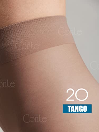 Image of Conte Tights Sheer to Waist Pantyhose with Satin Silky Touch Effect, Tango 20 Den