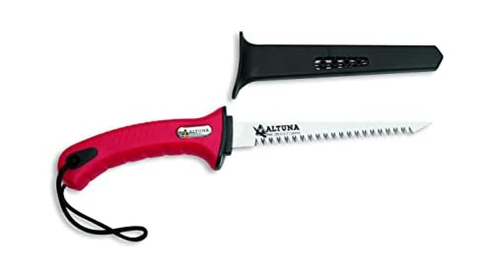 Serrucho de Poda de raíces y pladur 29612 - Dentado Japonés - Resistente y Muy Ligero - Sierra de Mano Fabricada en Acero y Aluminio Reforzado - Ideal para Uso Forestal - Incluye Funda - Altuna
