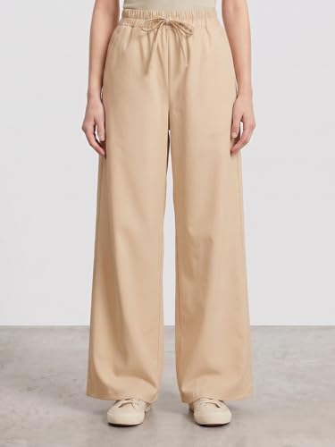 Image of Vogaan Women's High-Waist Korean Trousers with Wide Baggy Fit | Trendy GenZ Streetwear Pants | Trousers | Women Trousers