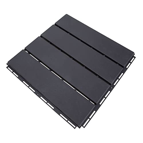 VILLCASE 屋外用木質プラスチックインターロッキングル バルコニー 敷き材 防水 耐摩耗性 滑りにくい床材 水はけ対応 スプライシング式