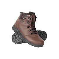 Mountain Warehouse Canyon Kids Waterproof Boots - Breathable Rain Boots with Vibram Outsole & Leather Upper - For Spring Summer, Walking & Outdoors