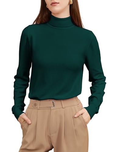 Image of DAIMIDY Turtleneck Sweaters for Women Long Sleeve Pullover Tops | Knitted Material| Soft, Warm and Breathable| High Resilience and Tensile Strength Design| Business Casual Tops| Dailywear