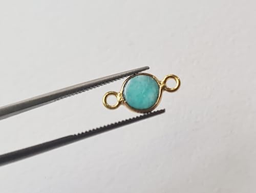 Connecteurs breloques amazonite anti-ternissement en argent 925 - 7