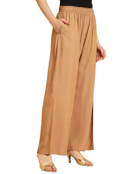 Image of Soft Colors Women Regular Fit Pocket Palazzo