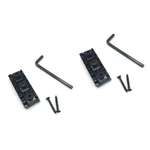 ibasenice 2stücke Schwarze Sicherungsmutter Gitarre Tremolo Doppel-lock-system Robust Und Installieren Geeignet Für Gitarren-zubehör Und Präzise Anpassung