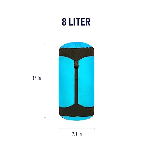 Sea to Summit Ultra-SIL Bolsa de Compresión, Ultraligera para Camping y Viaje, 8 litros, Color Atoll Blue miniatura 6