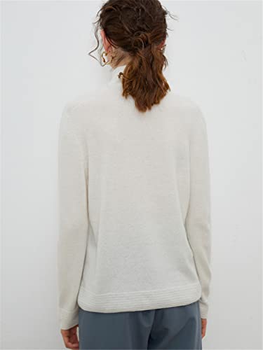 Women 3D Knit Seamless Cashmere Sweaters Pullovers Turtleneck Vintage Jumper Black Xl #TOP7