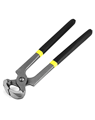 QWORK® Carpenters' Pincers, End Cutting Pliers, 10 / 250mm,New Upgrade, Black