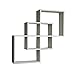 Intersecting Squares Decorative White Wall Shelf