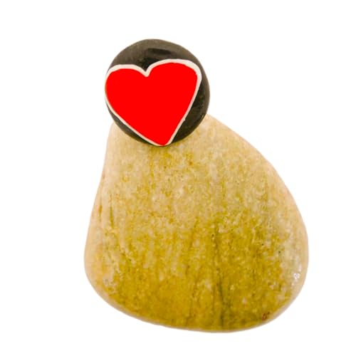 Andys Steinwelt® Grabstein mit Wunschtext Personalisierbar, Gedenkstein mit rotem Herz für Kinder- und Urnengrab – Grabschmuck, Erinnerung und liebevoller Trauerstein für Hund, Katze, Haustier
