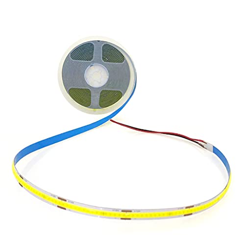 Fita Led Cob, 6000k Branco Frio 12V, Rolo de 5 Metros, 18W, 1800 Lúmens por metro IP20, Gaya