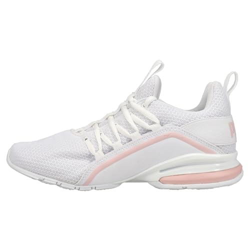 PUMA Womens Axelion Metallic Wide Lace Up Training Sneakers Shoes - White3