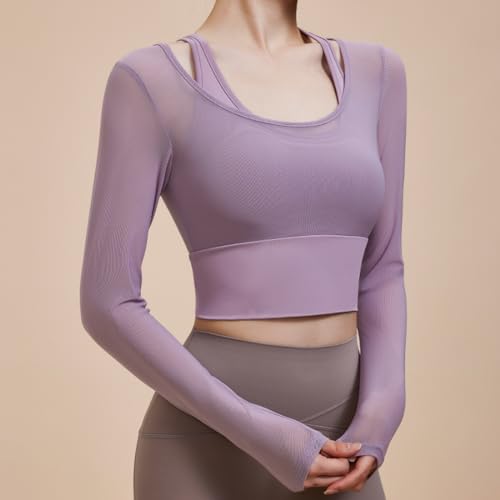 Camisas de yoga para mujer Harssidanzar transpirables 2