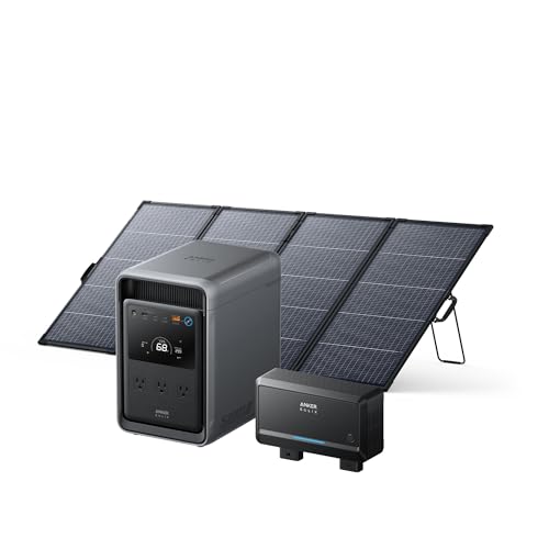 Image of Anker SOLIX S2000 Portable Power Station with Alternator Charger and 400W Solar Panel, 1,500W Solar Generator, 35-Hour Fridge Backup, 2,010Wh LFP Battery for Home Backup, RVs and Gas Vehicles