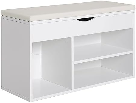 HOMCOM Banco Zapatero con Asiento Zapatero de Entrada Recibidor M...