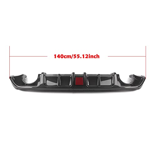 Diffuseur de pare-chocs arrière Infiniti Q60 avec spoiler LED noir - 4