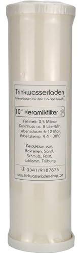 Keramikfilter 10 Zoll Wasserfilter filtert E. coli Bakterien, Cholera Bakterien sowie Salmonellen