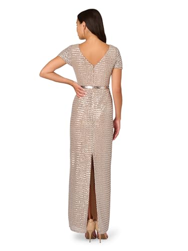Adrianna Papell Women's Column Sequin Gown2