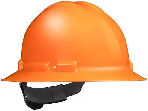 Full Brim Hard Hat, Polyethylene, 4 Point Ratchet, Type 1, Class E and G, Orange, Mfr: HHO2004-2-A
