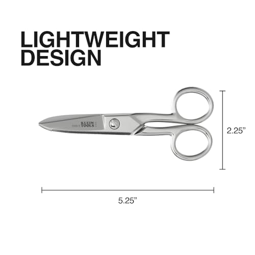 image for Klein Tools 2100-5 Electrician Scissors, Made in USA, 5.25-Inch Compac