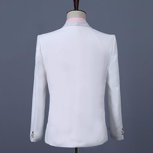 Costume smoking homme coupe slim bicolore pour silhouette élancée - 6