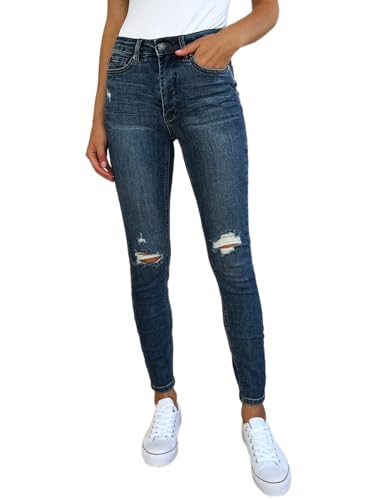 Judy Blue Women's High Waist Distressed Slim Jeans