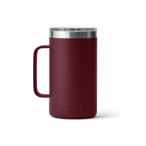 Image of YETI Rambler 24 oz Mug, Vacuum Insulated, Stainless Steel with MagSlider Lid, Wild Vine Red
